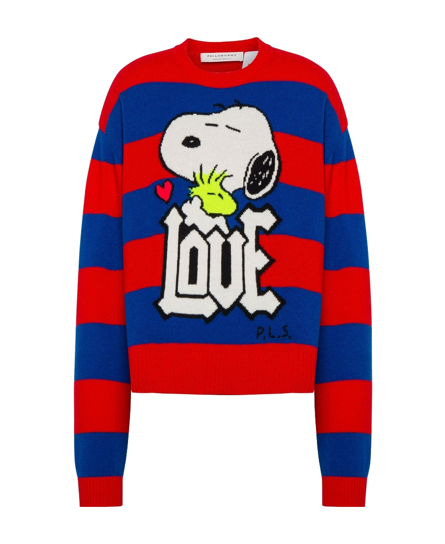 Philosophy Di Lorenzo Serafini Round-neck And Long-sleeved Sweater In Multi