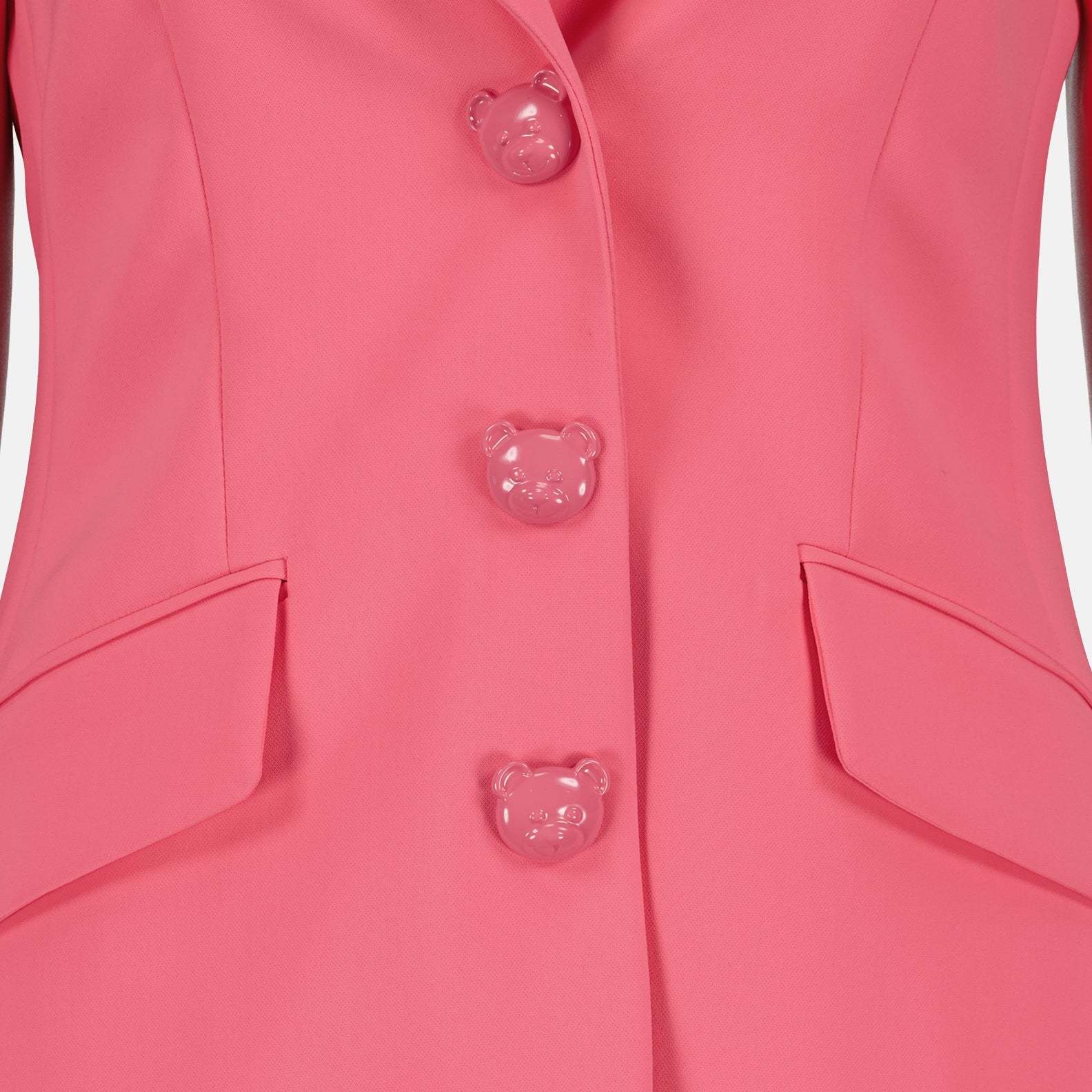 Moschino Long Sleeved Suit Jacket In Pink
