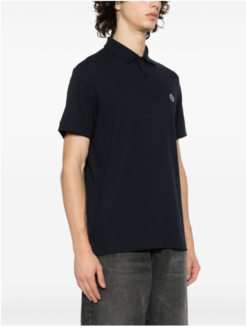 Shop Stone Island Short-sleeved Polo Shirt In Blue