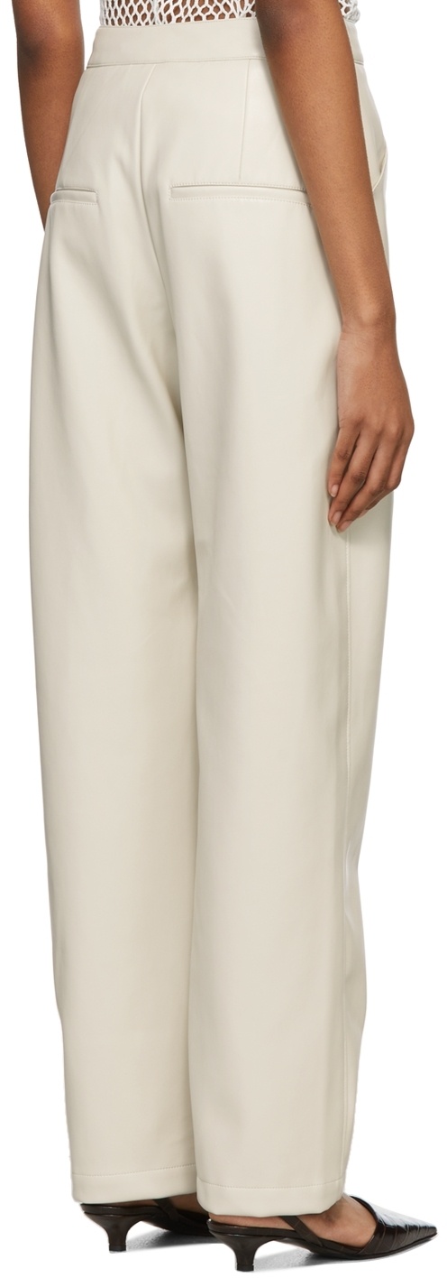 Deveaux Logo High-rise Casual Pants In Nude