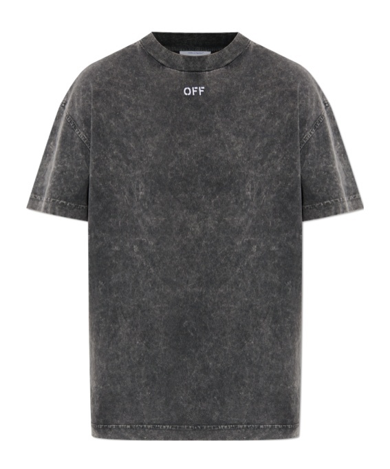 Off-white Crew Neck T-shirt In Black