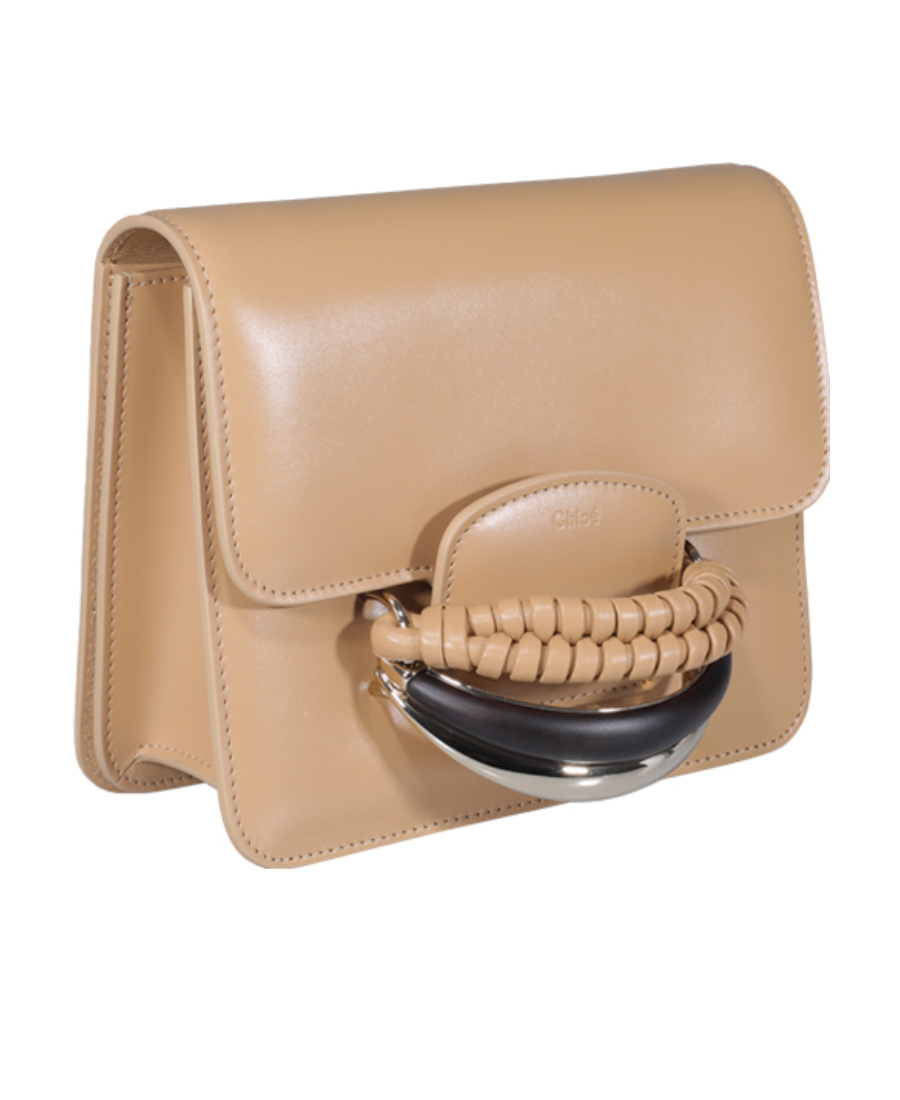 Chloé Kattie Leather Crossbody Bag In Nude