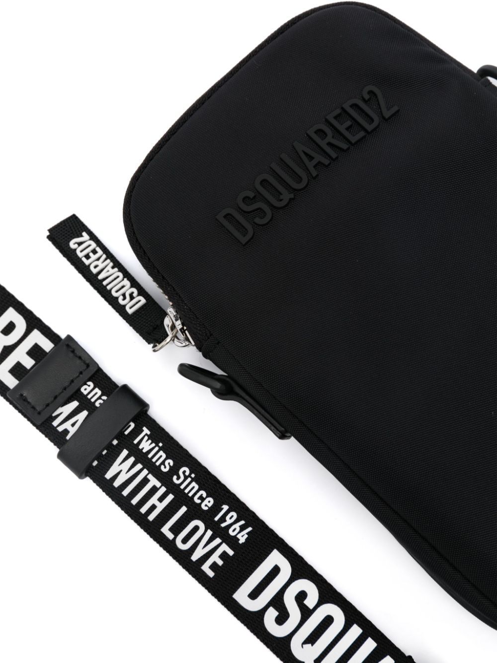 Dsquared2 Logo-plaque Shoulder Bag In Black