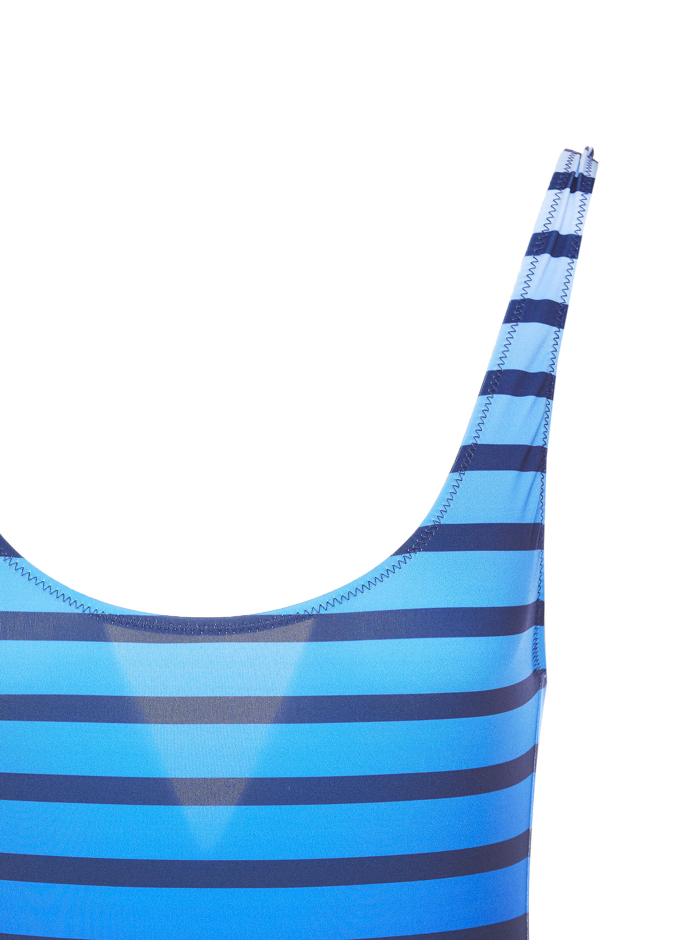 Shop Jean Paul Gaultier Striped One-piece Swimsuit In Blue