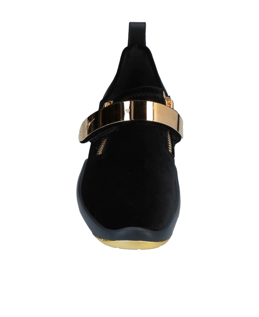 Giuseppe Zanotti Zipper Details Low-top Casual Sneakers In Black