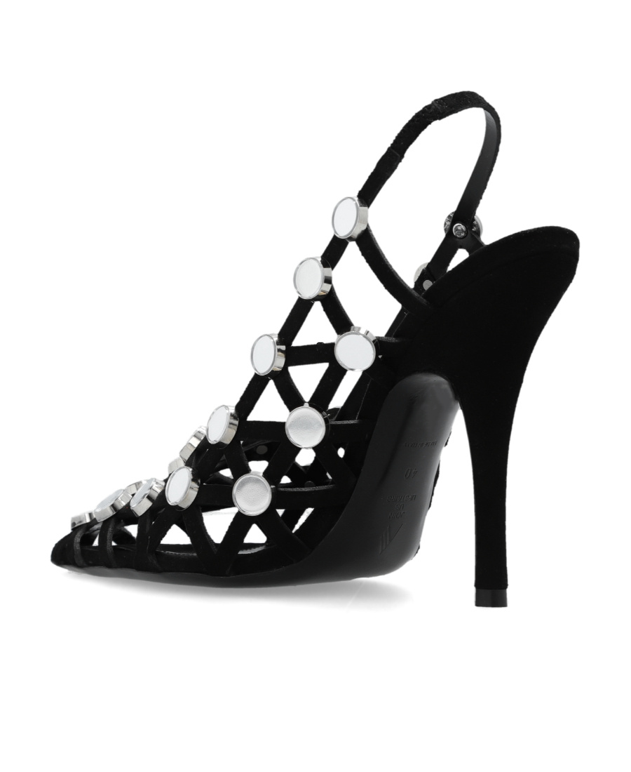 Attico Grid Slingback Dã©col In Black
