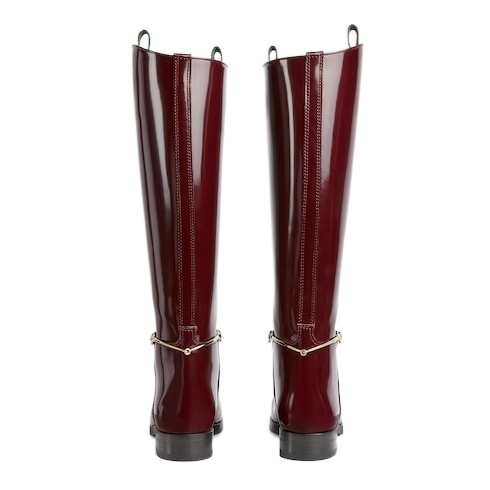 Gucci Horse Collar Button Boots In Brown