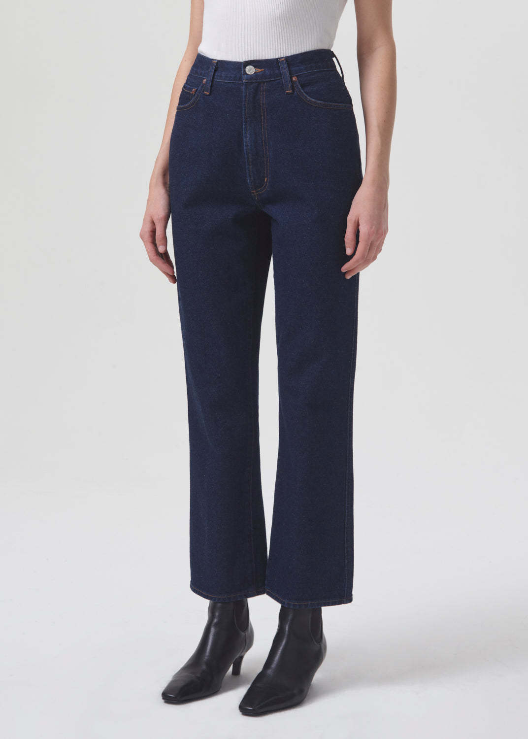 Agolde Belt-loop Jeans In Black