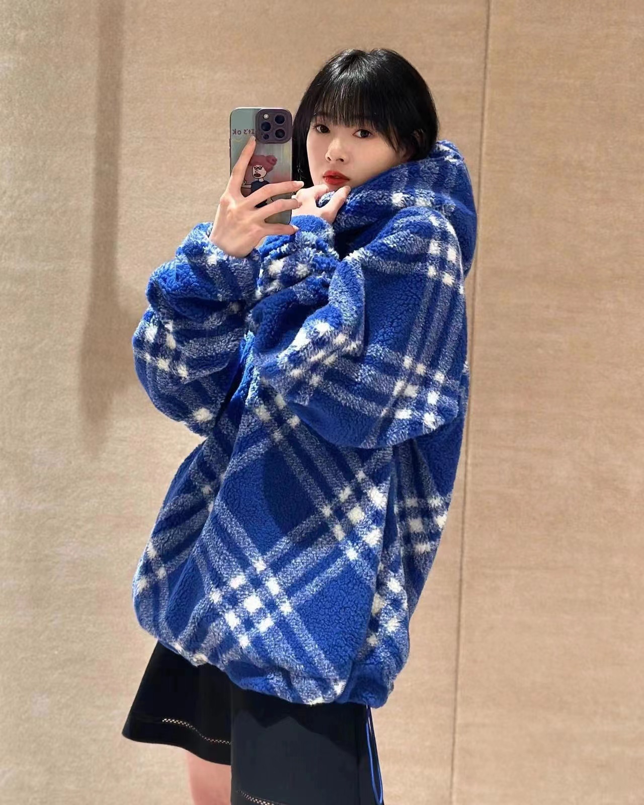 Burberry Knight Ip Check Fleece Hoodie In Knight Check Burberry Knight Ip Check Fleece Hoodie In Knight Check