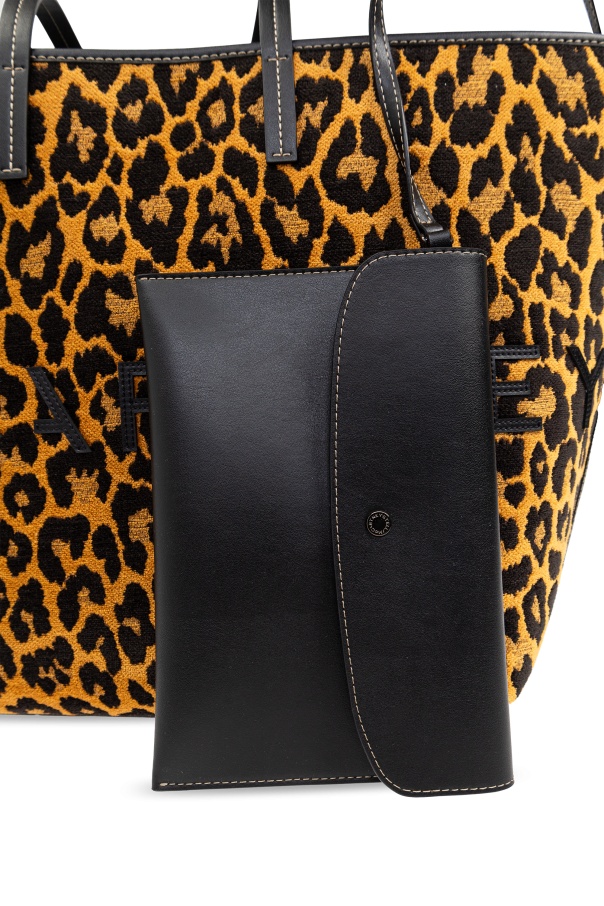 Stella Mccartney Leopard Print Shoulder Bag In Brown