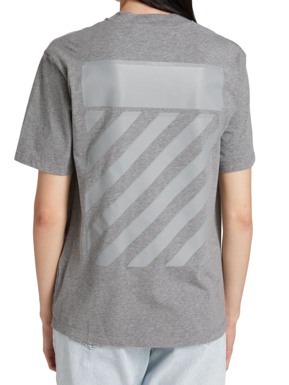 Off-white Diag Graphic T-shirt In Gray