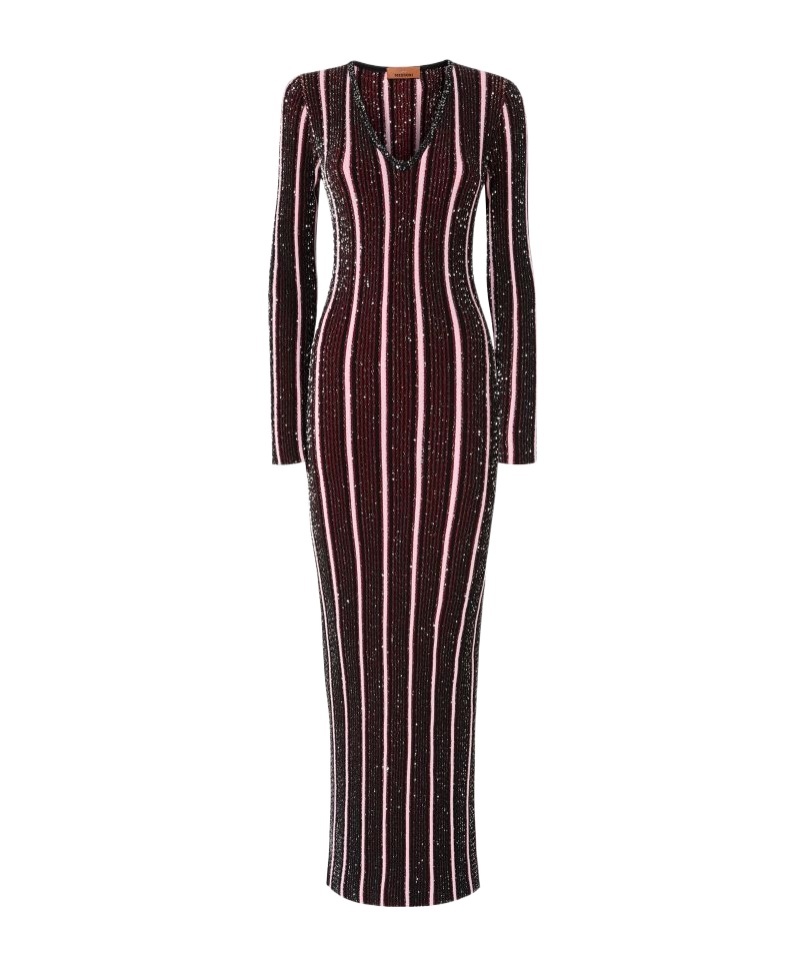 Missoni Long Sleeve Dress In Black