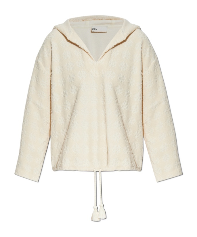 Tory Burch Hooded Sweatshirt In White