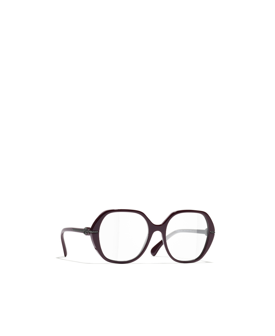 Pre-owned Chanel Geometric Frame Flat Mirror In Black