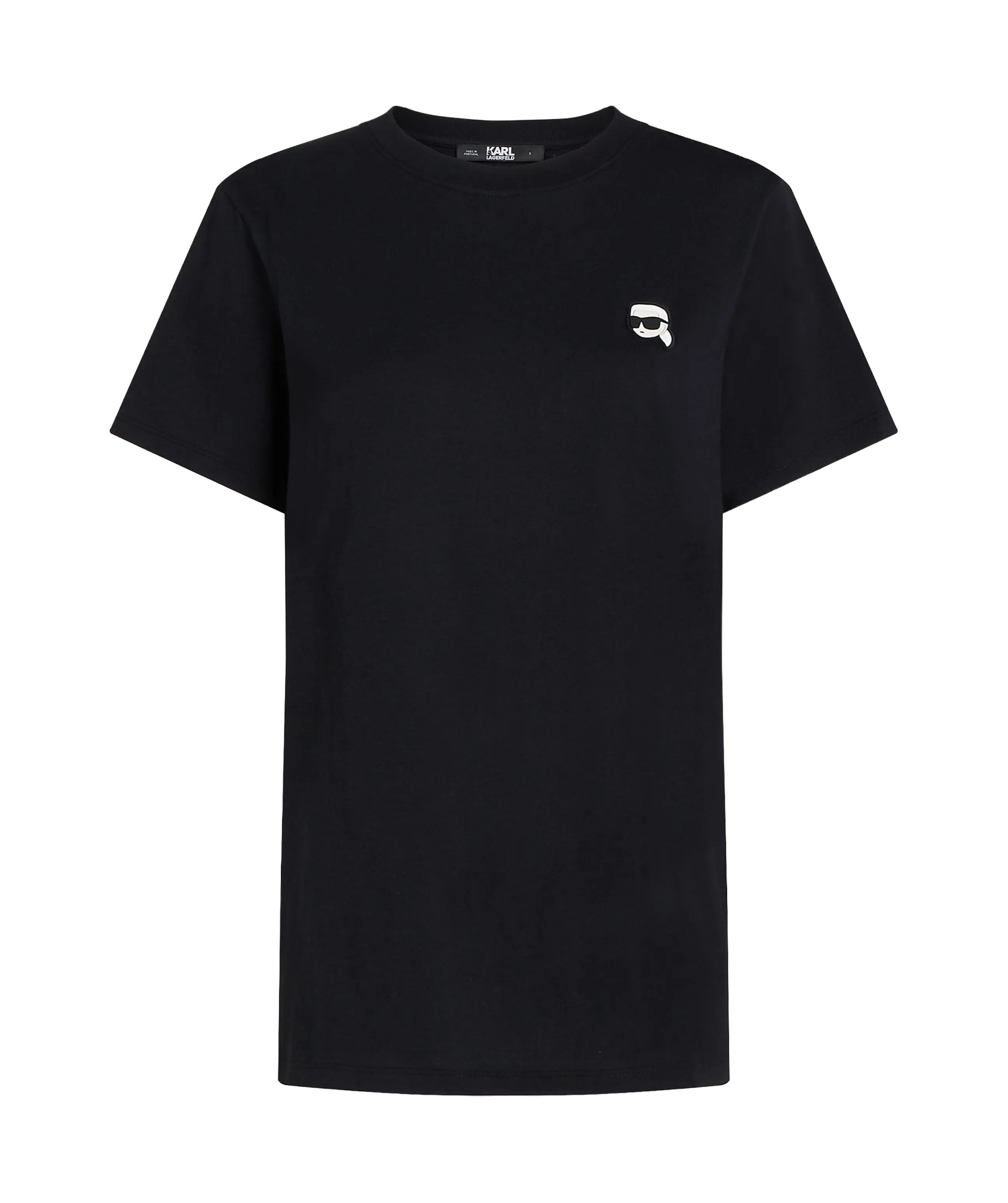 Karl Lagerfeld Ikonik 2.0 Logo-patch T-shirt In Black
