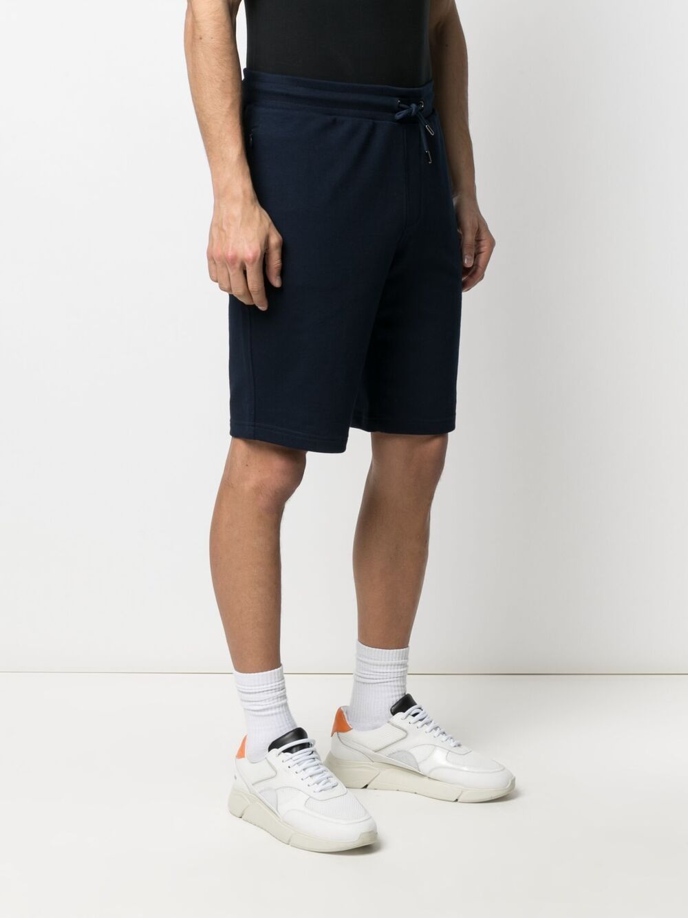 Emporio Armani Drawstring-waist Shorts In Black