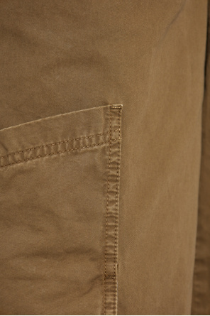 Off-white Garment Dyed Cargo Trousers In Brown