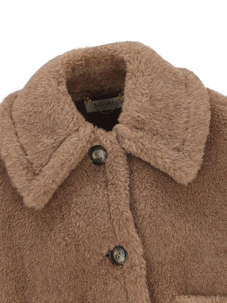 Max Mara Lapel Cape In Brown