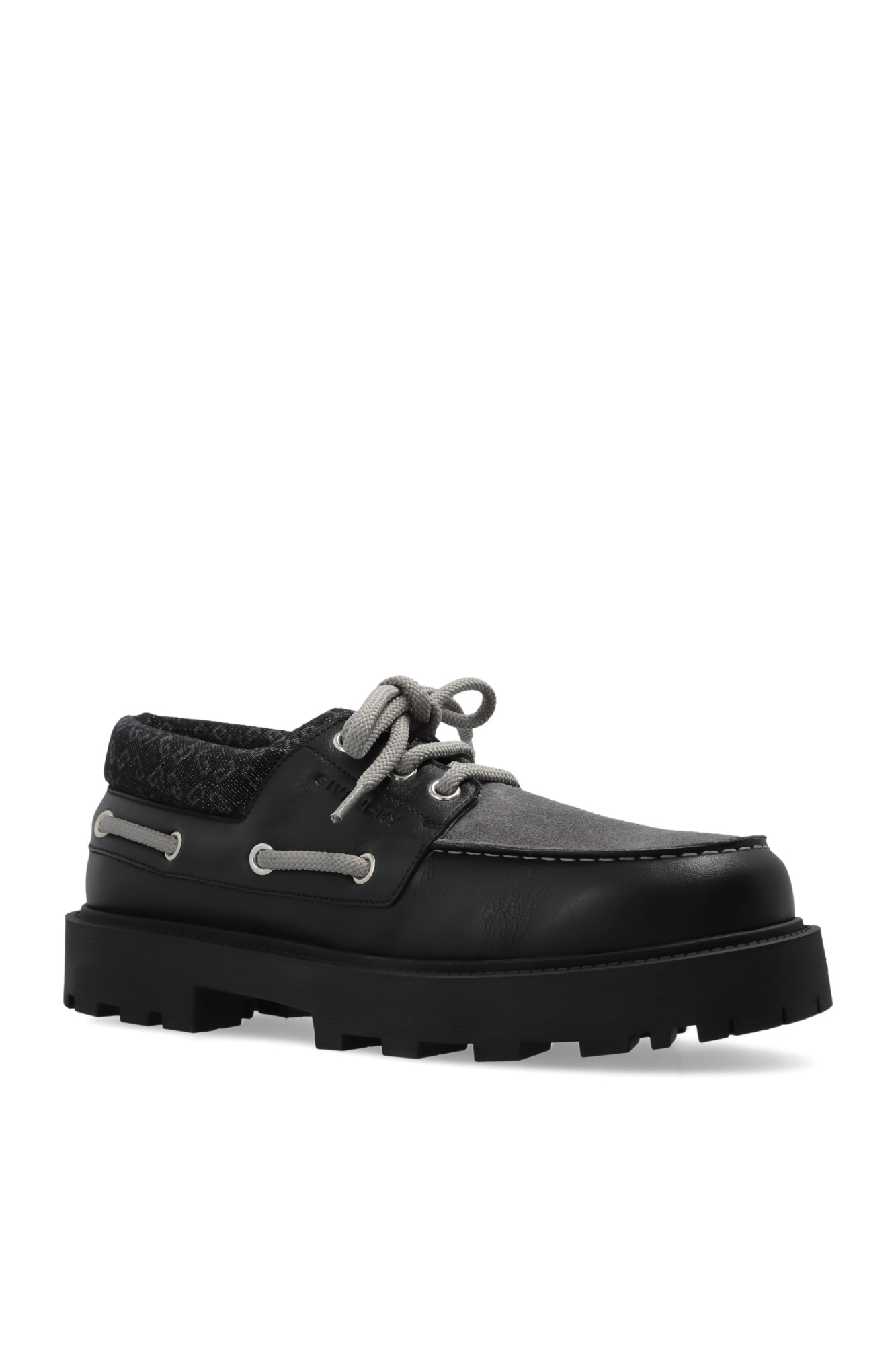 Givenchy Leather Platform Loafers In Black