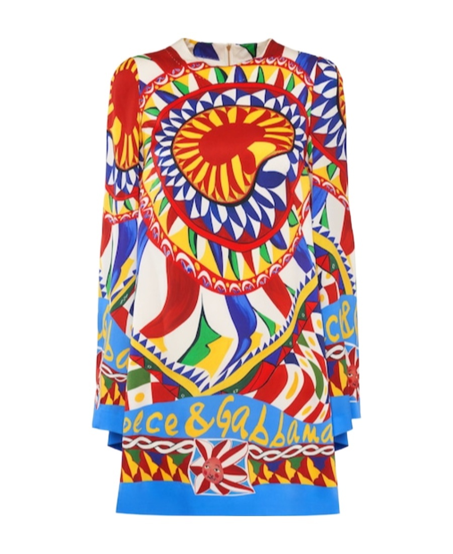 Dolce & Gabbana Carretto Printed Mini Dress