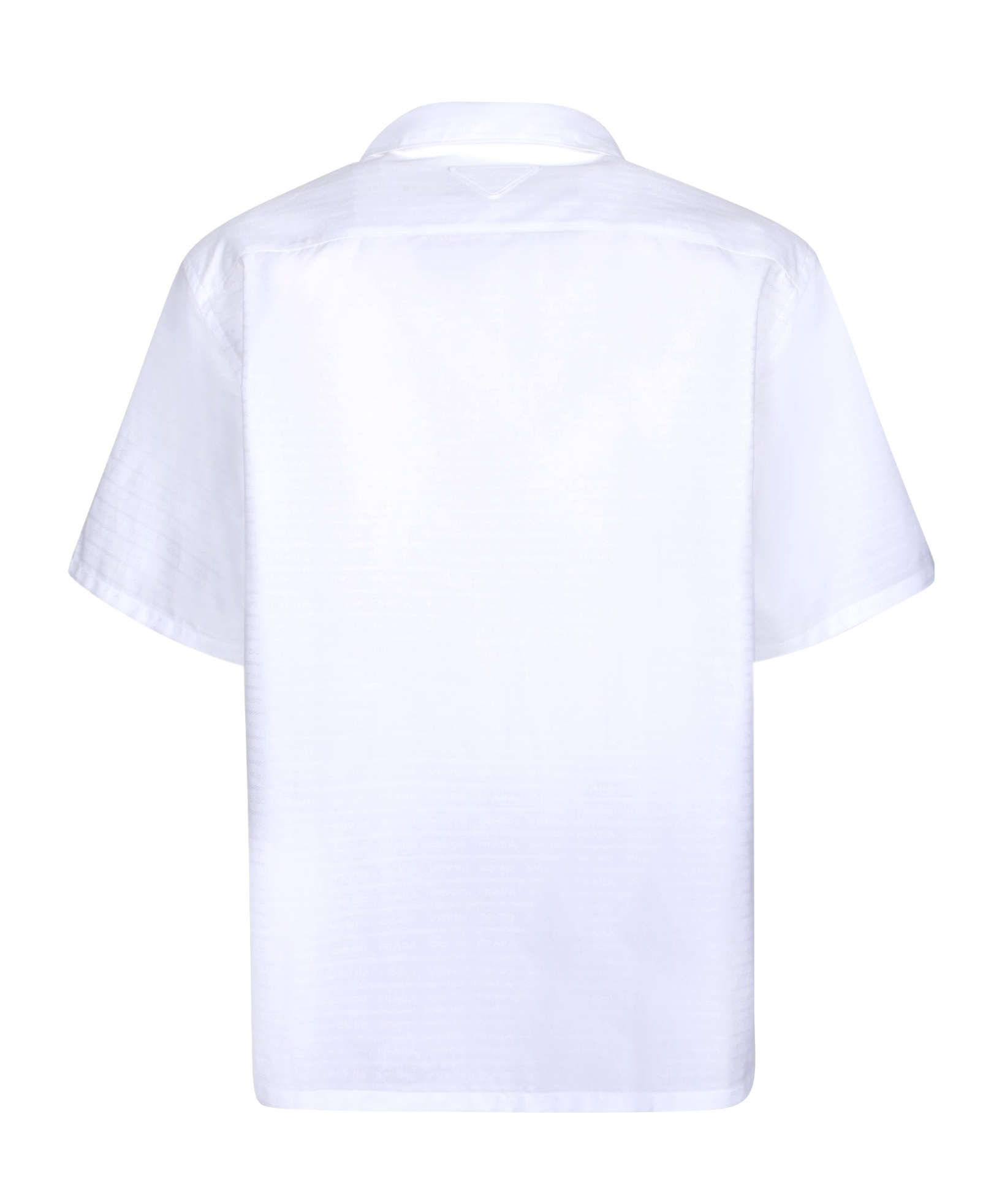 Prada Cotton Shirt With Short Sleeves And Pockets In White
