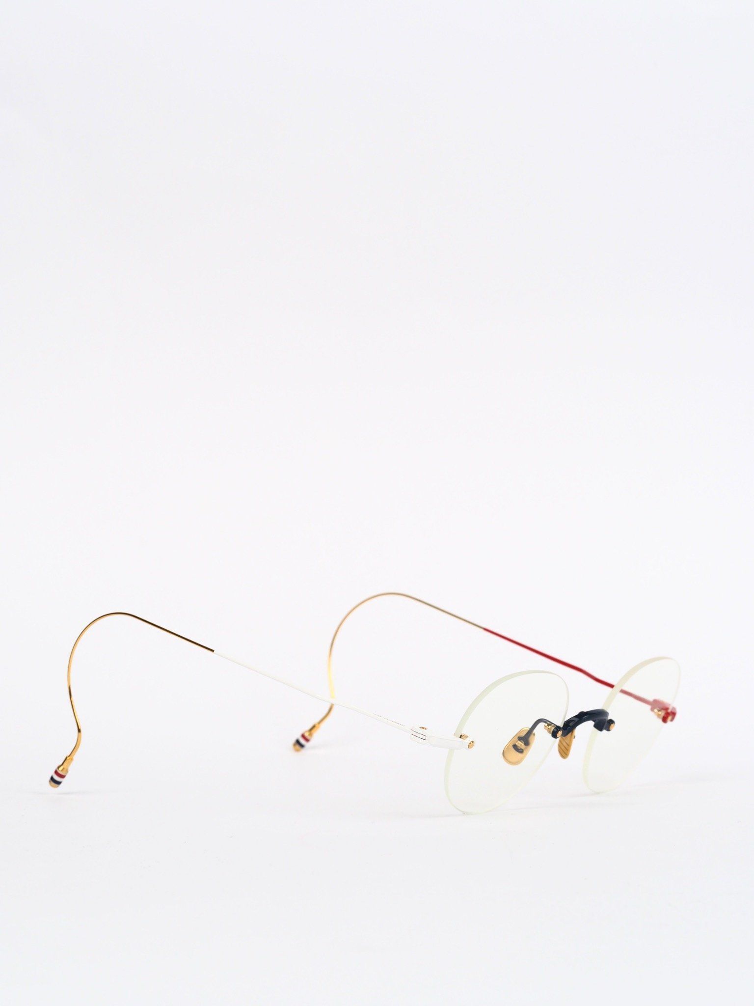 Thom Browne Round Flat Mirror In White