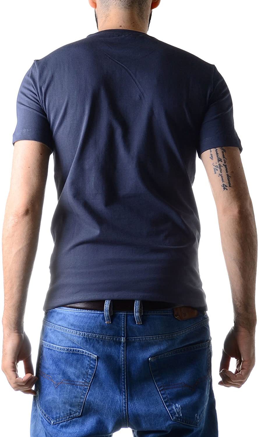 Ea7 Logo Printed T-shirt In Blue