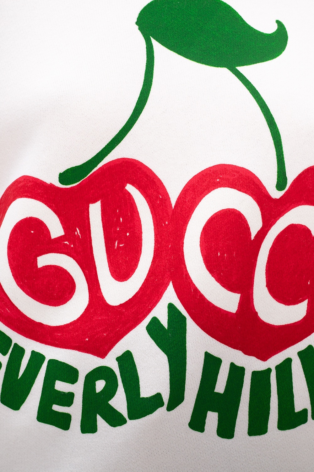 Shop Gucci Cherry Print Sweatshirt In White