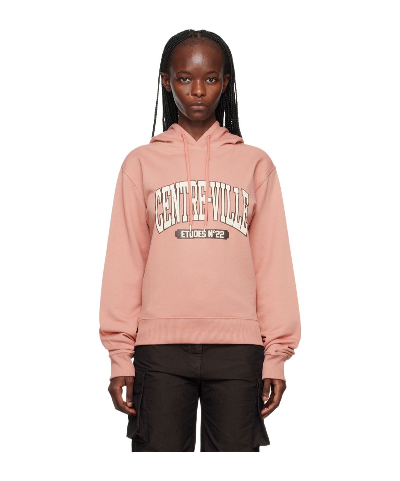 Etudes Studio Pink Limit Centre-ville Hoodie In Pink