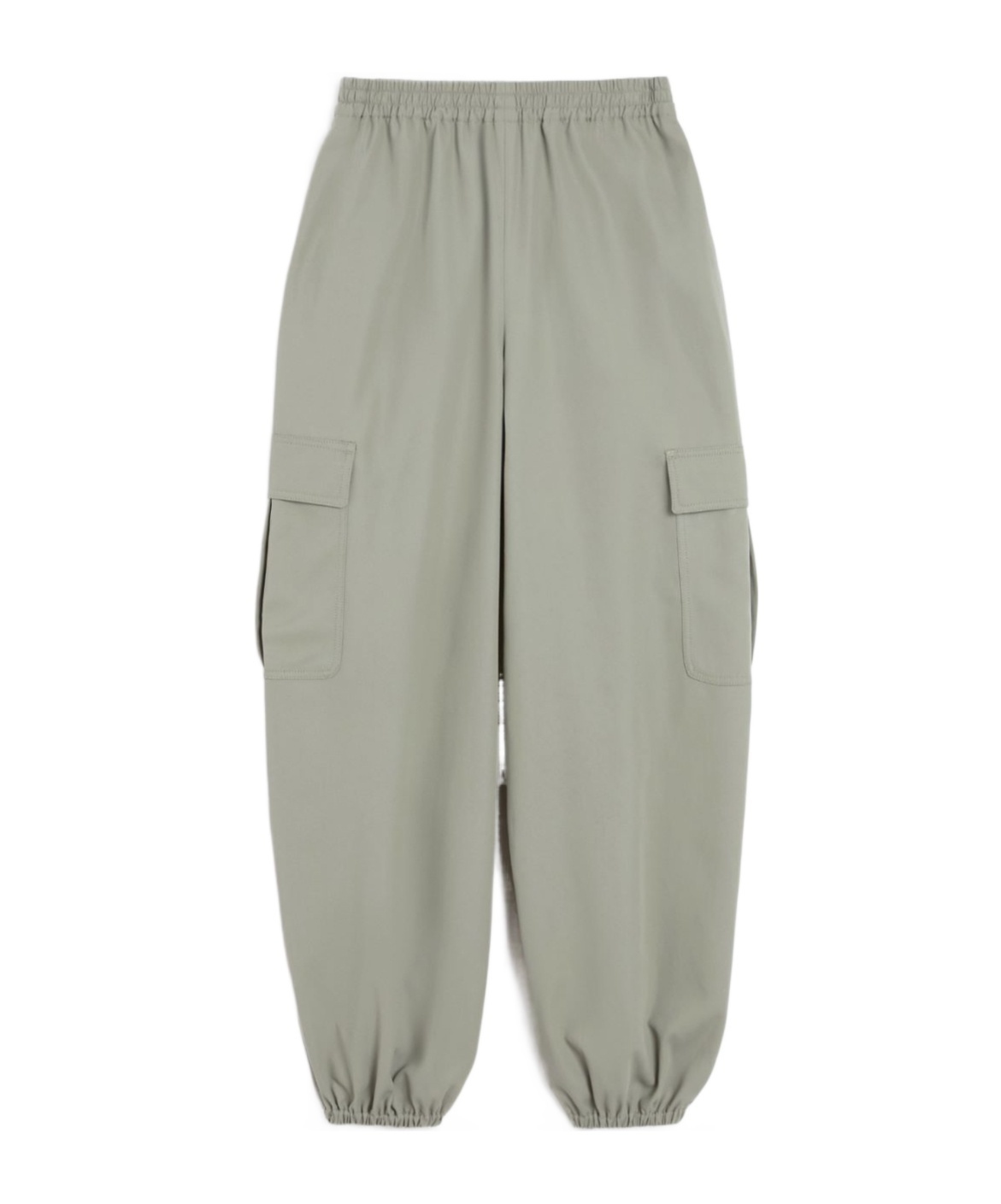Max Mara Cotton Canvas Baggy Trousers In Green