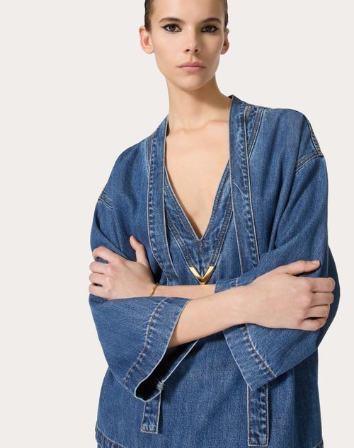 VALENTINO BLUE MEDIO DENIM KAFTAN