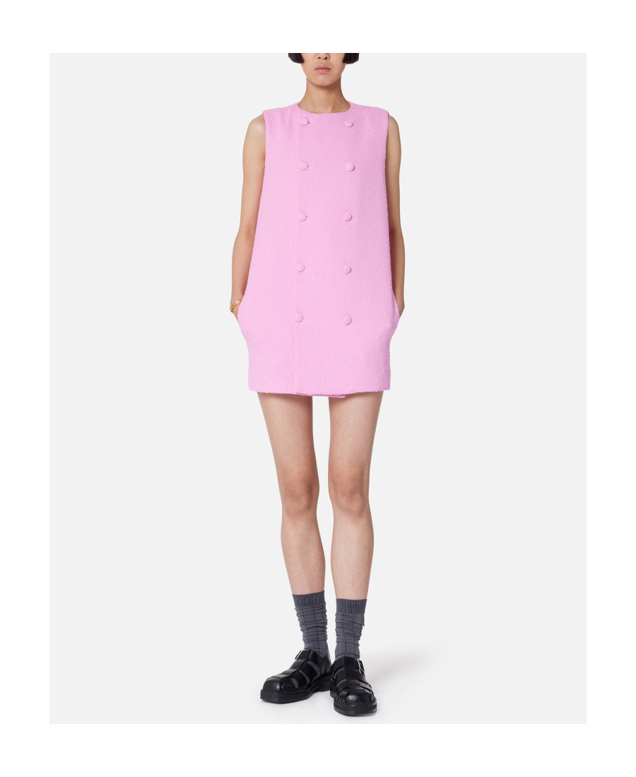 Ami Alexandre Mattiussi Textured Mini Dress In Pink
