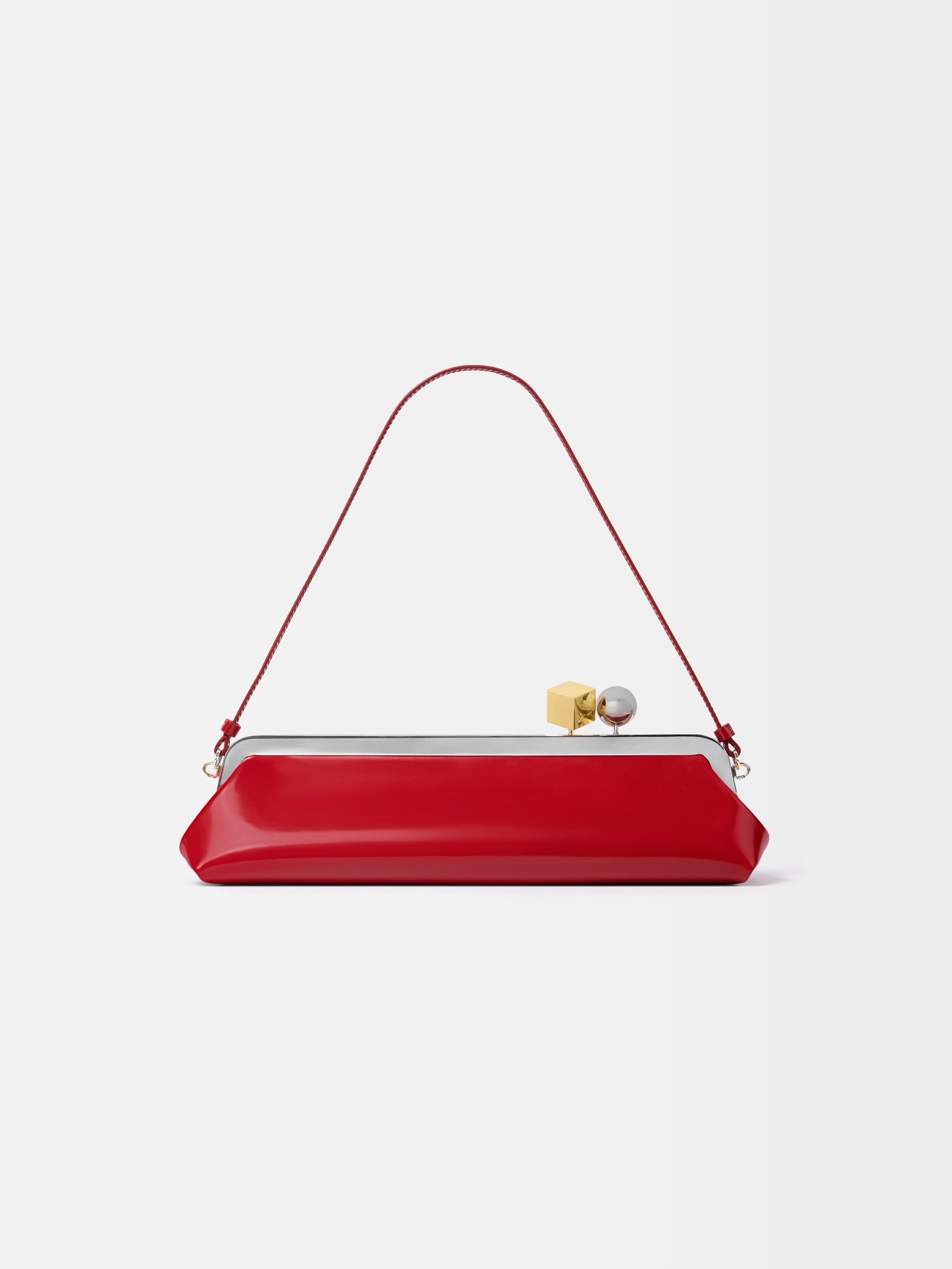 Jacquemus Long Buckle Shoulder Bag In Red