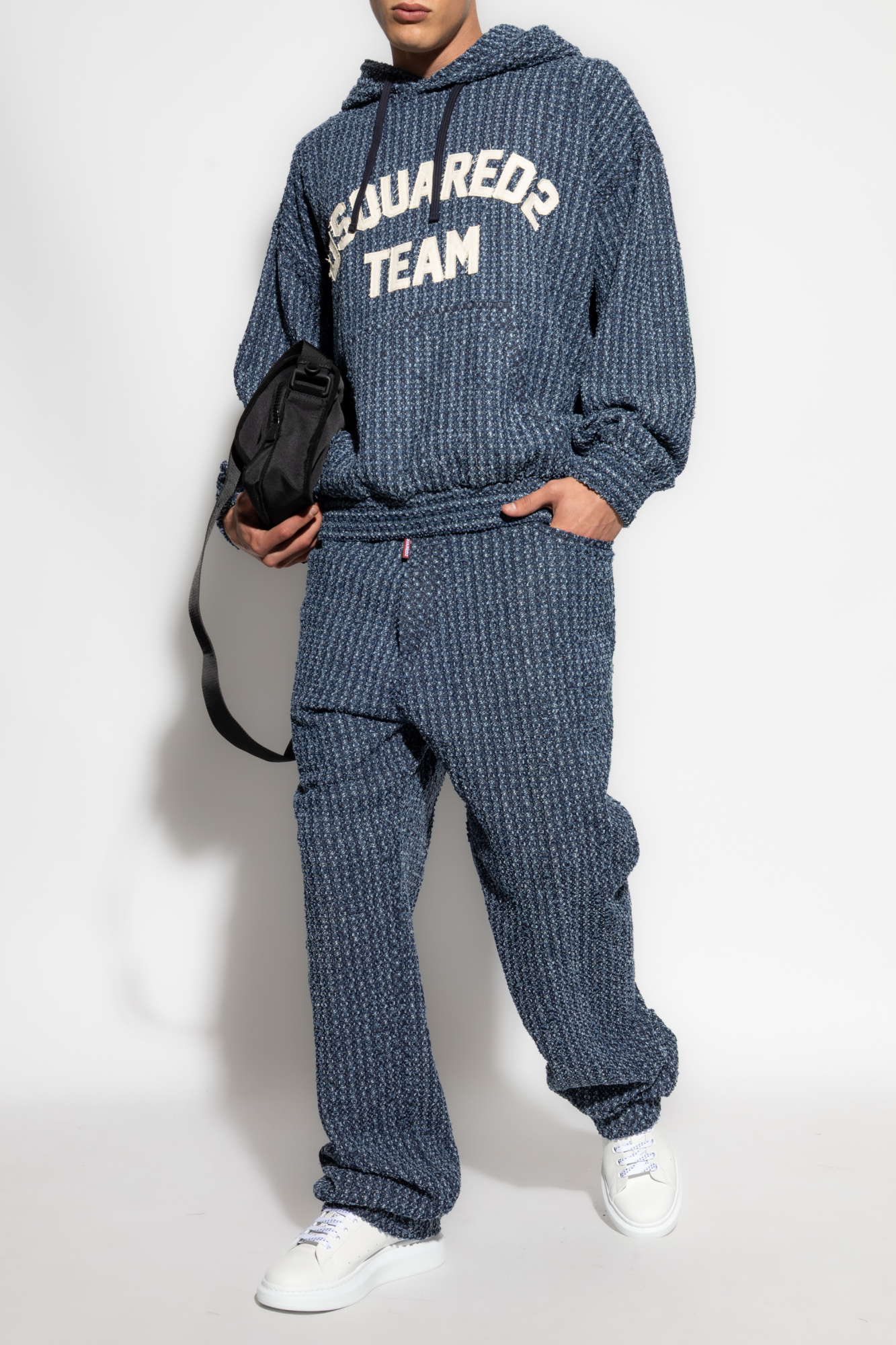 Dsquared2 Tweed Trousers In Blue