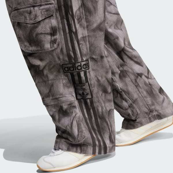 Shop Adidas Originals Camouflage-print Cargo Trousers In Gray