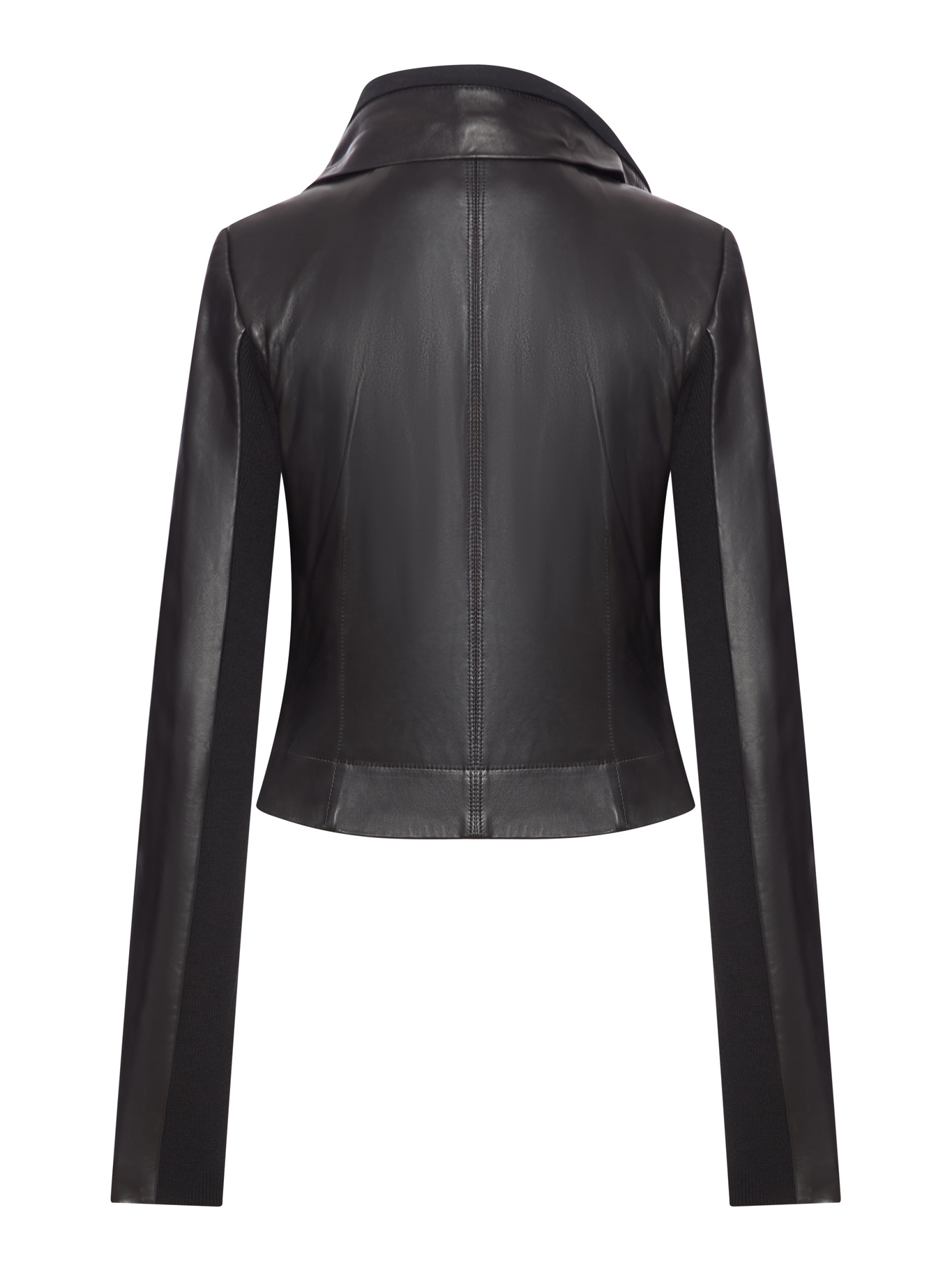 Rick Owens Motorcycle Jacket Asymmetrical Collar In Black