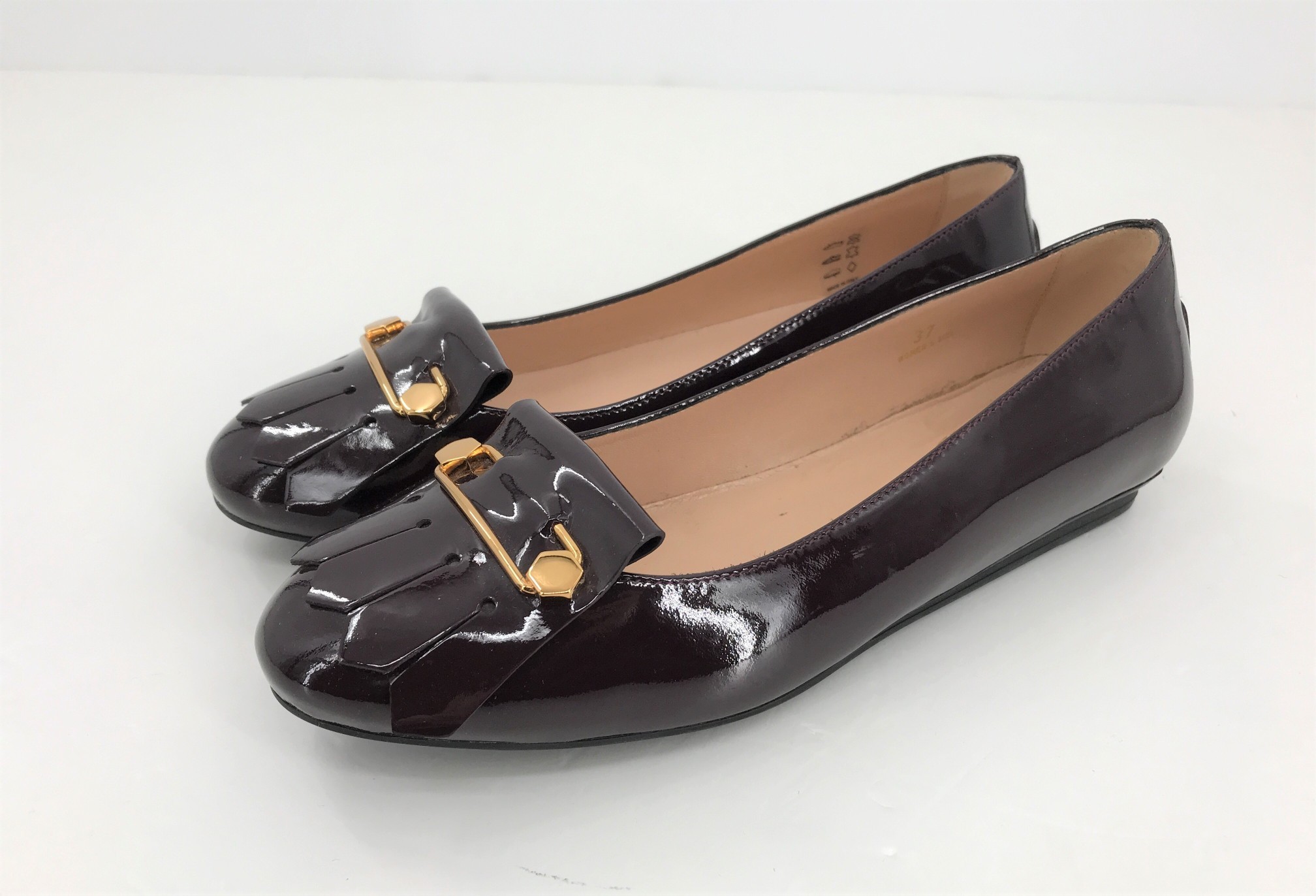 Tod's Logo Details Flat Shoes In Black
