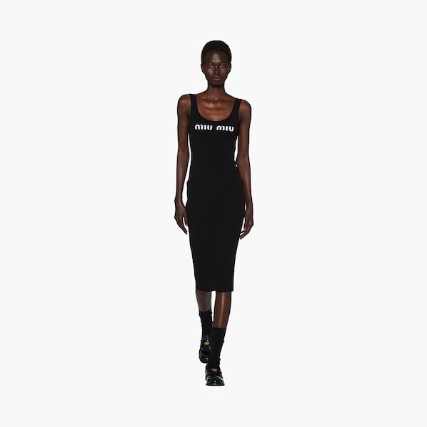 Miu Miu Viscose Dress In Black