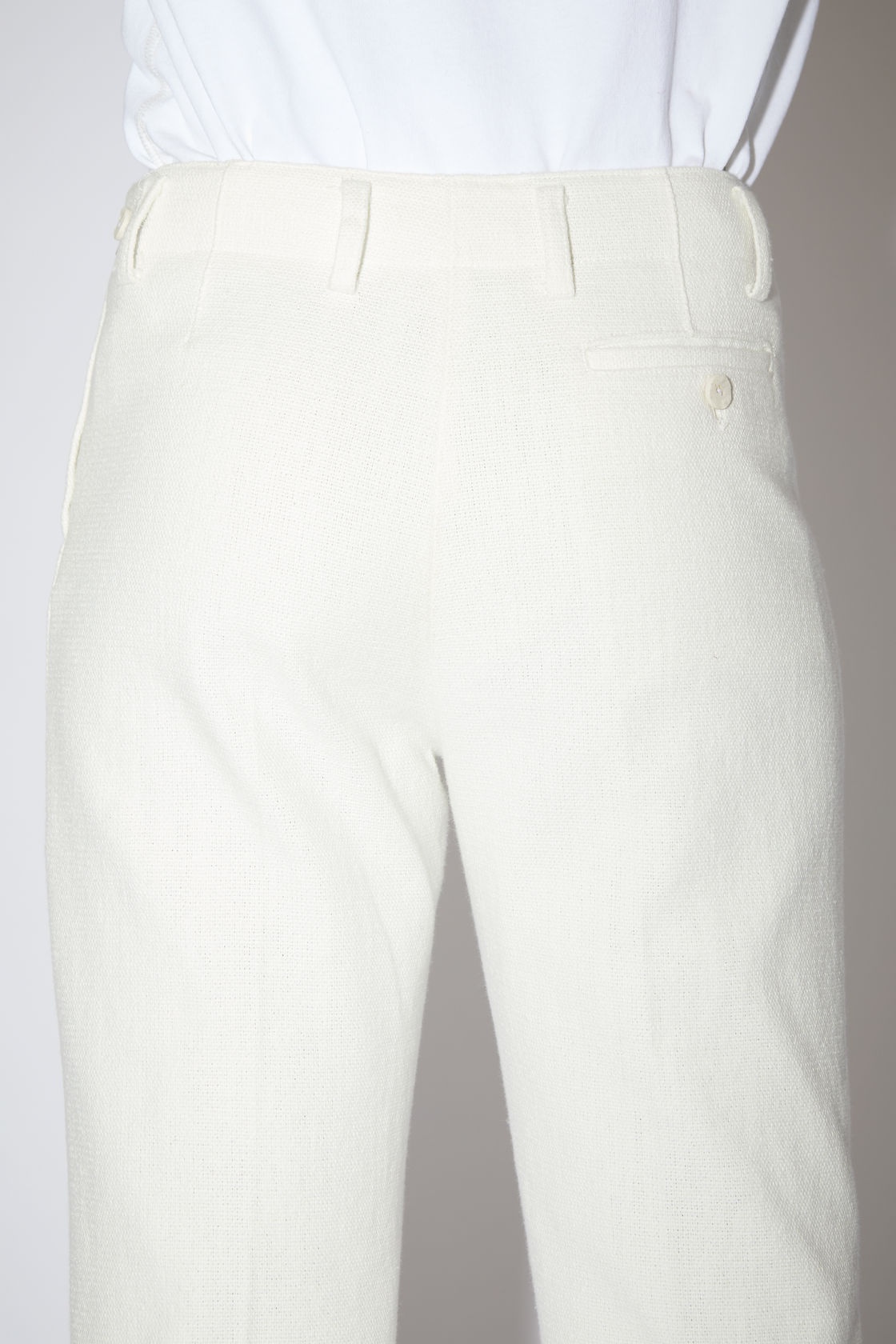 Acne Studios Raised Seam Tailored Trousers In White
