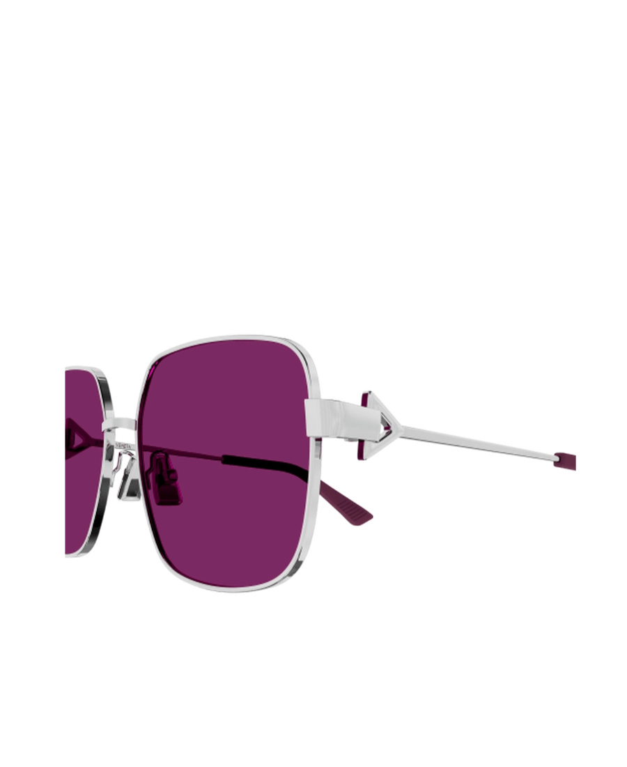 Bottega Veneta Square-frame Tinted Sunglasses In Purple