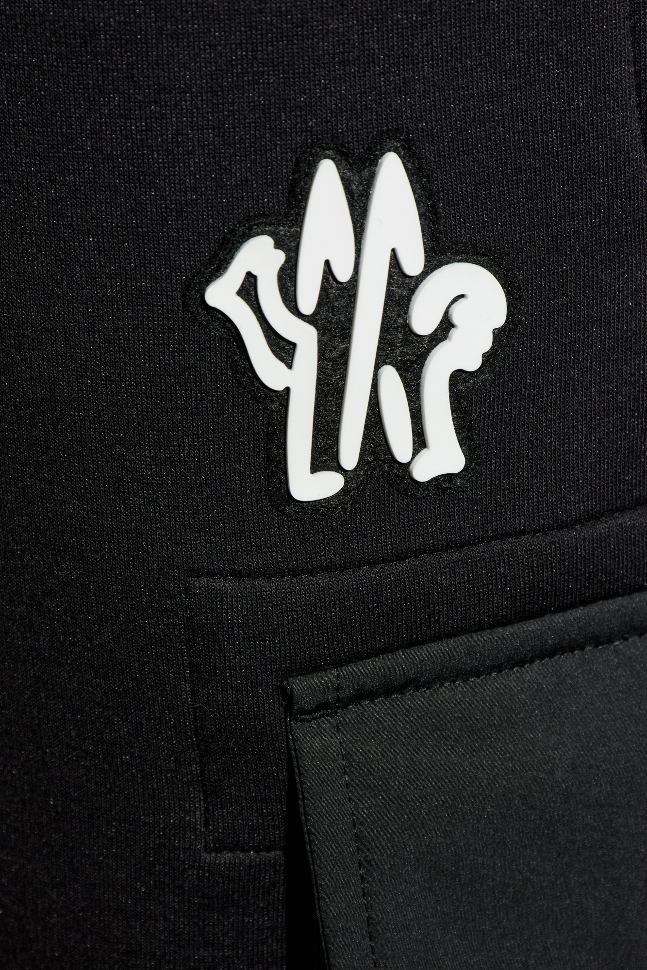 Moncler Logo Neoprene Track Pants In Black