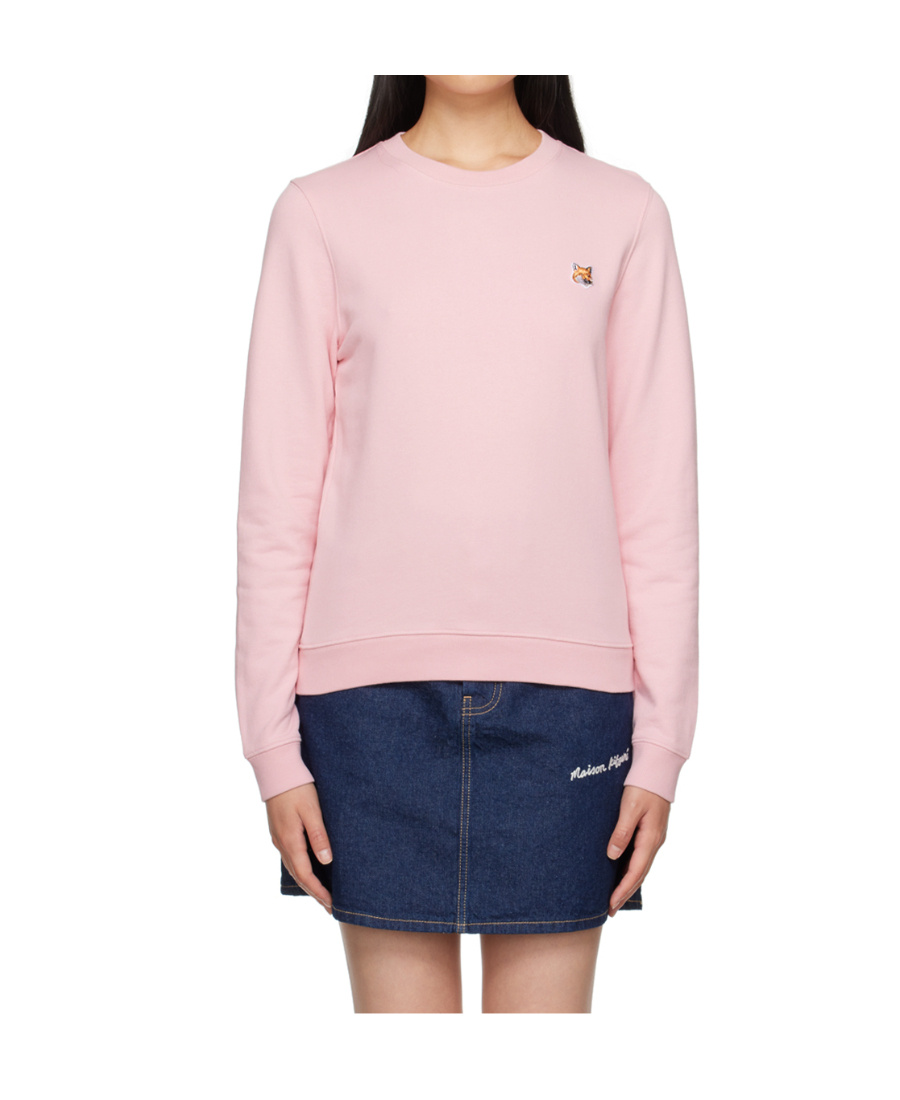 MAISON KITSUNÉ FOX HEAD ROUND NECK SWEATER 