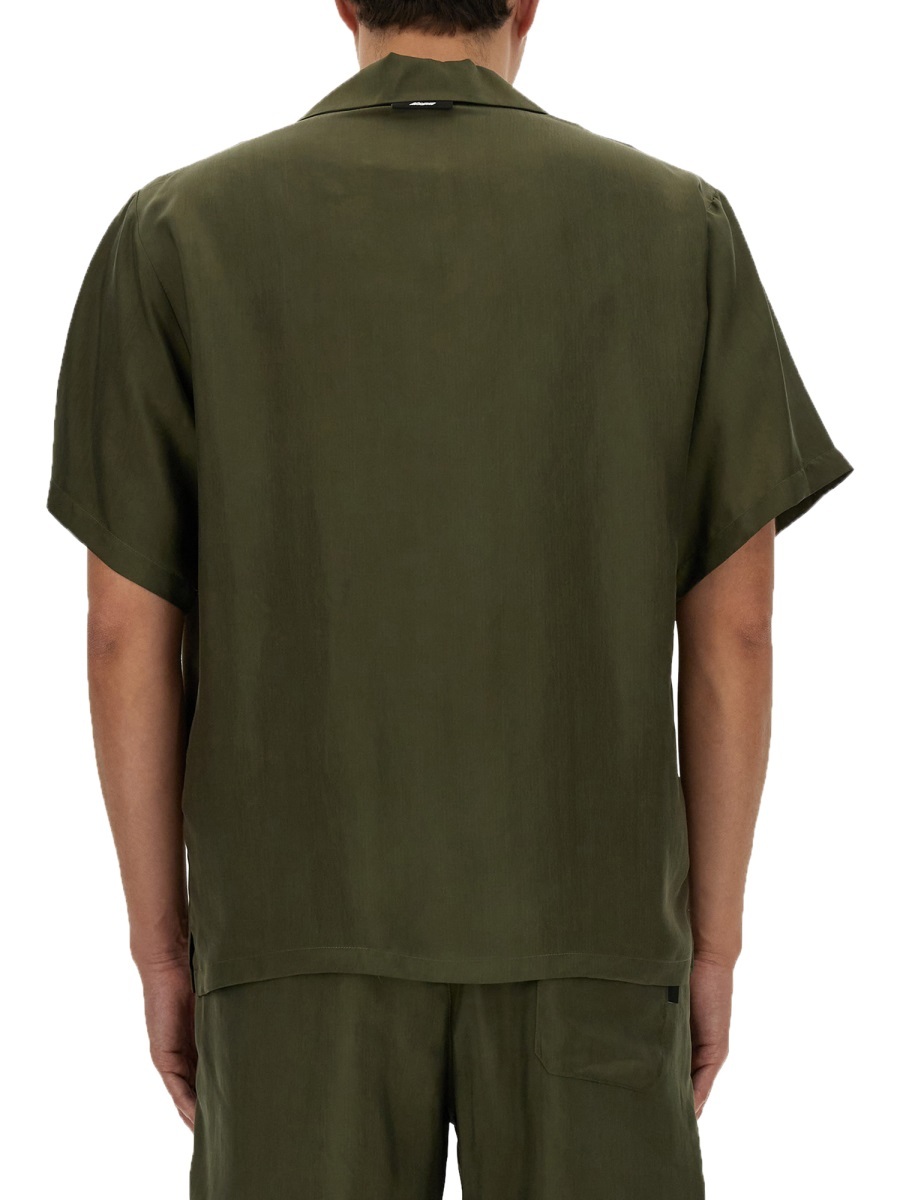 Msgm Shirt With Logo In Green