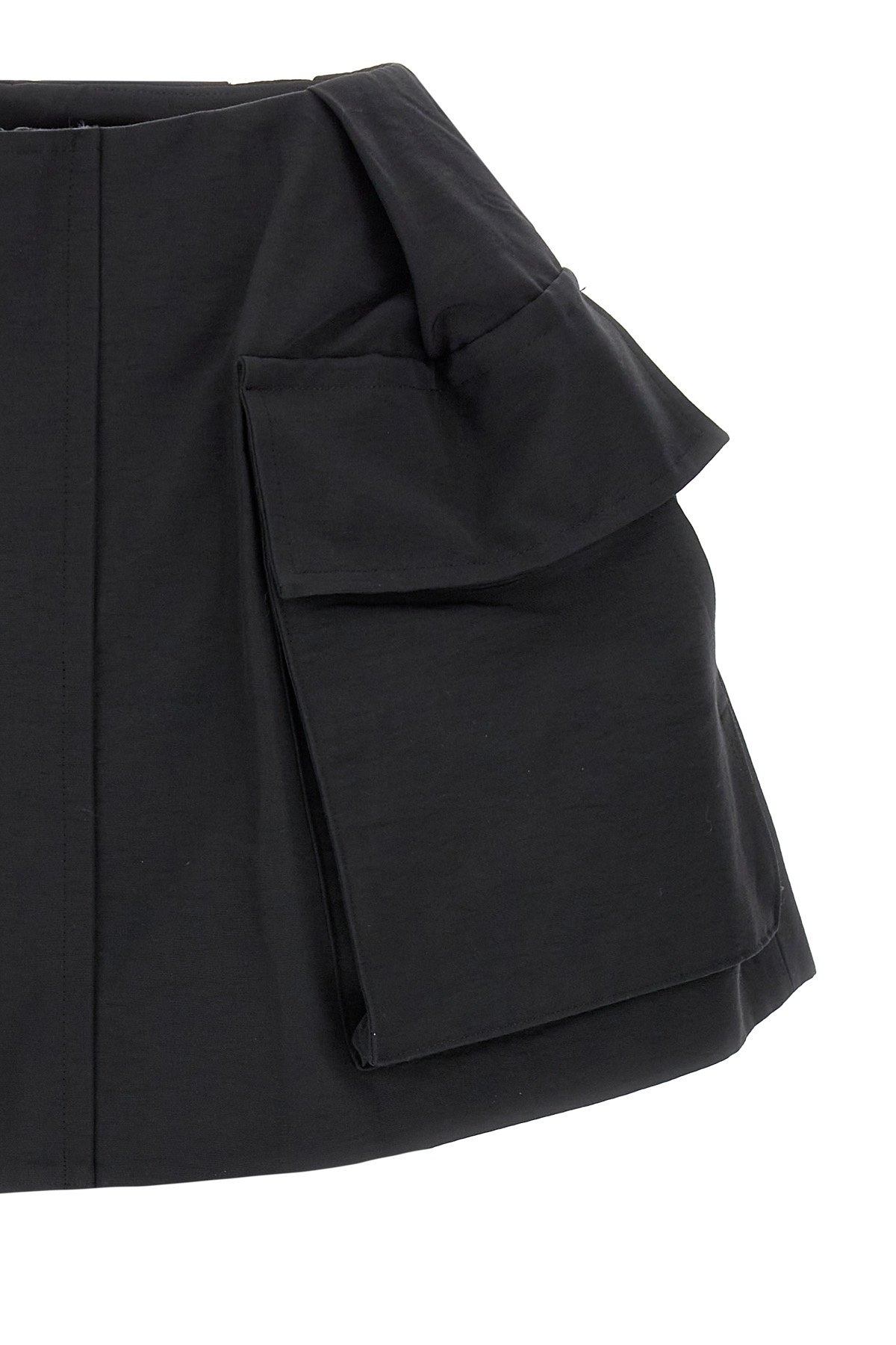 Sacai Cargo Skort Bermuda And Short Black In Black
