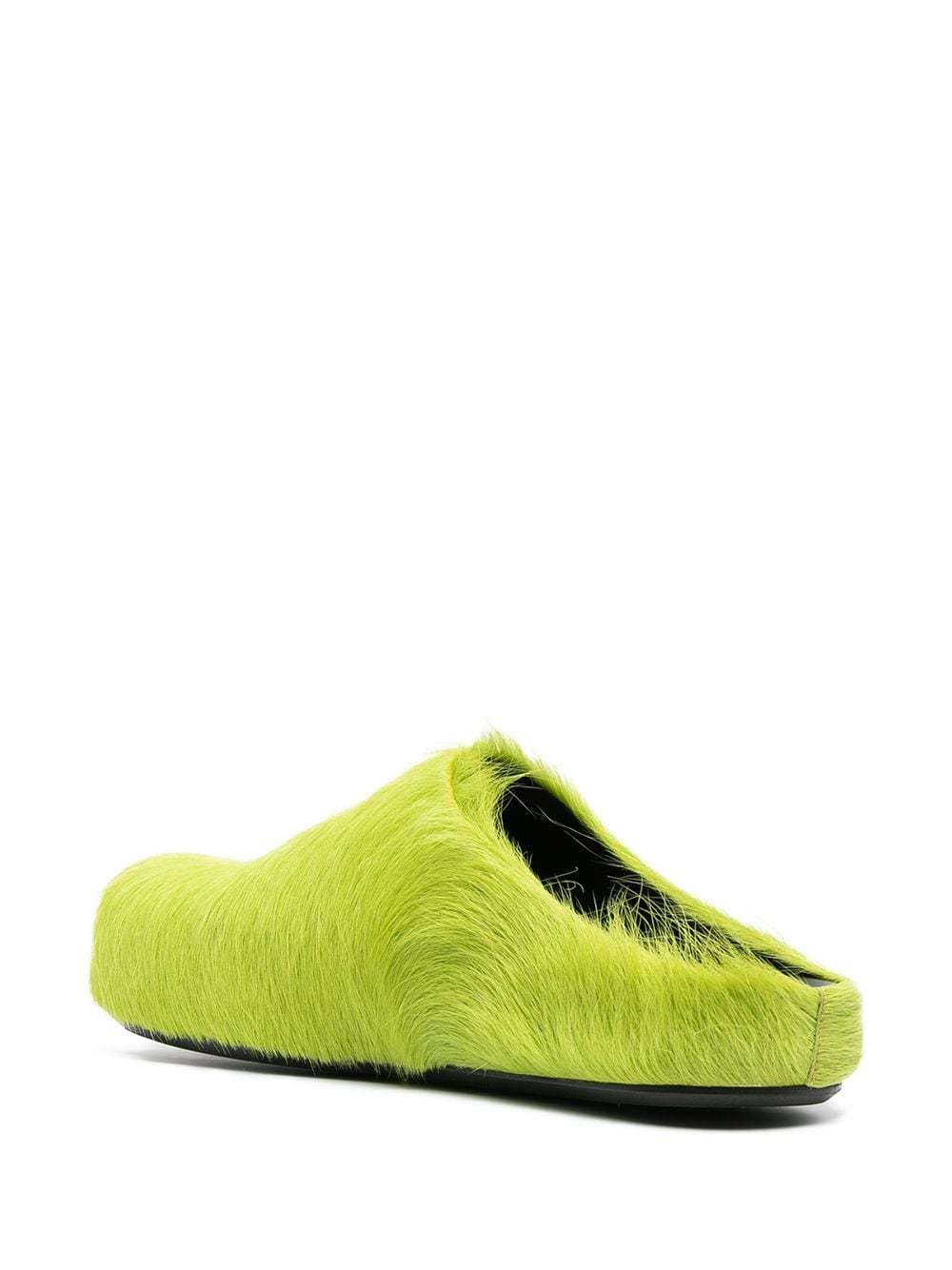 Marni Slip-on Textured Slippers In Green