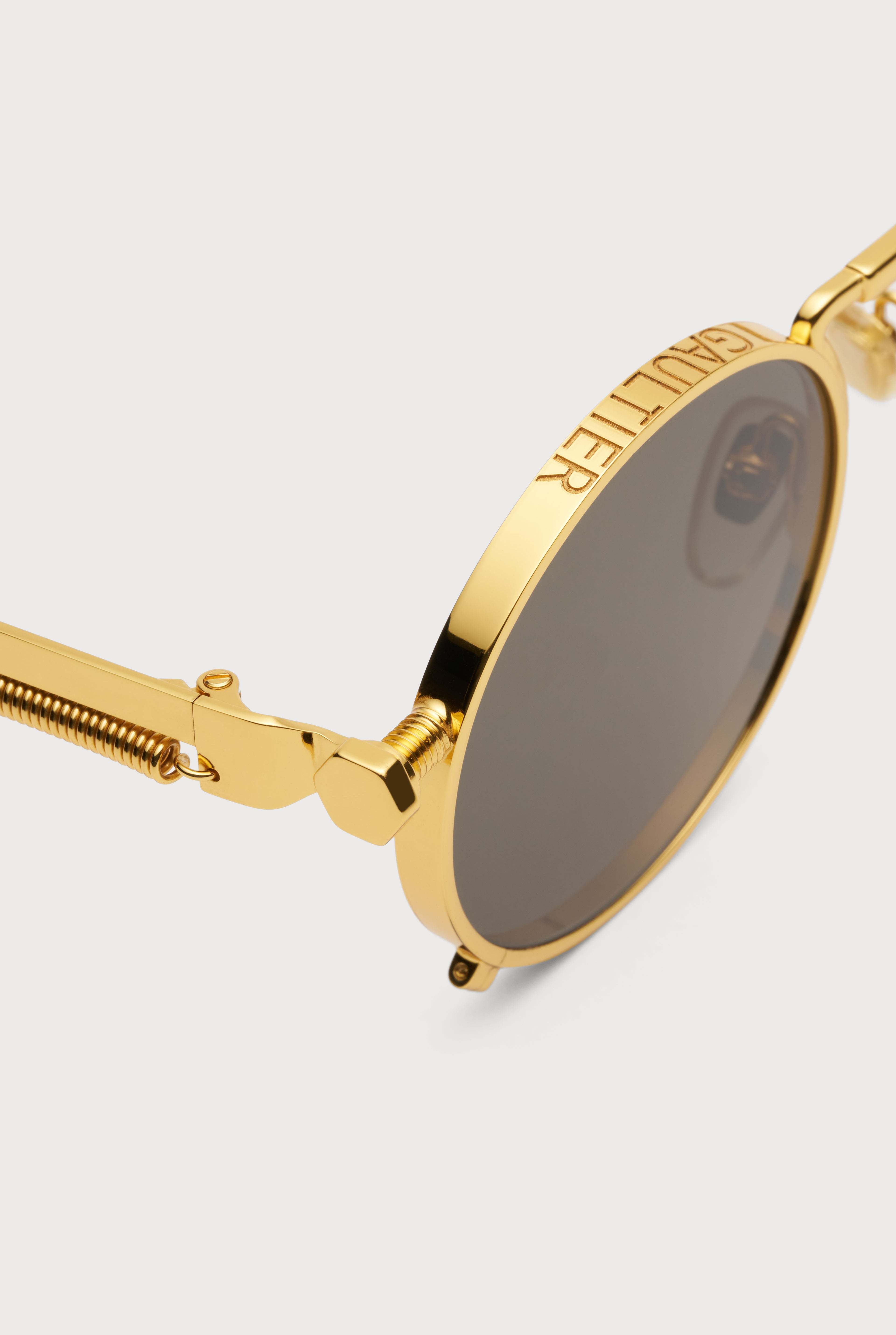Jean Paul Gaultier Round Sunglasses In Gray