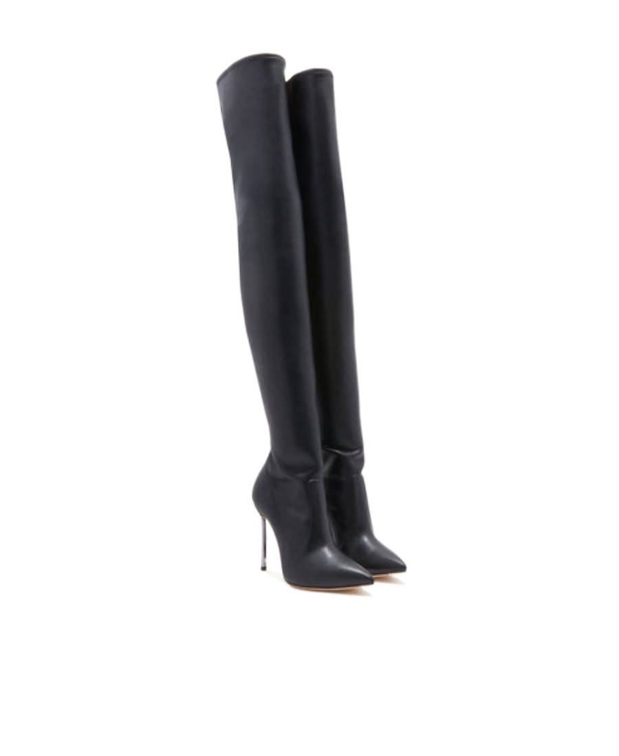 Casadei Blade 115mm Stretch-leather Boots In Black