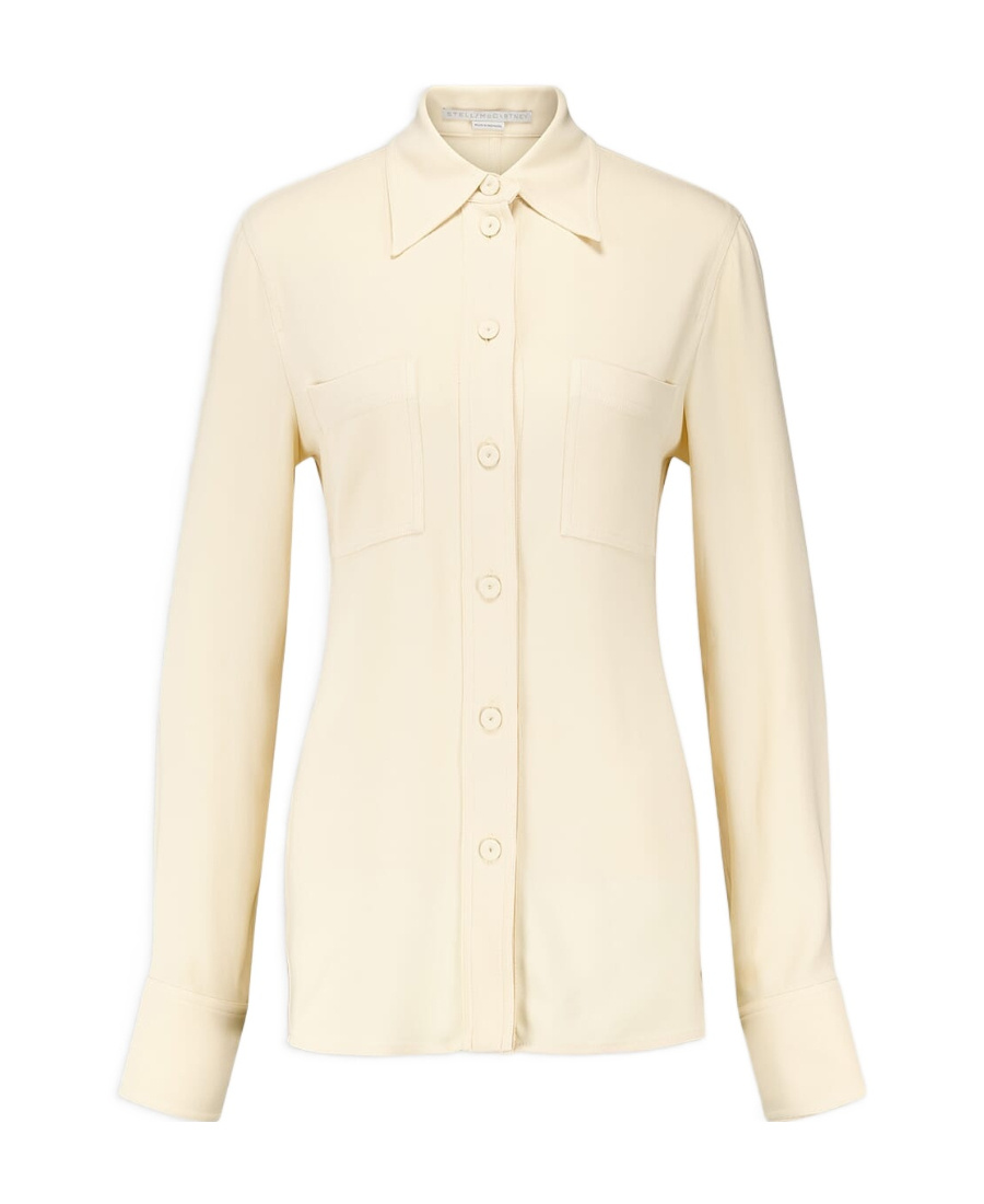 Stella Mccartney Long-sleeved Buttoned Shirt In White