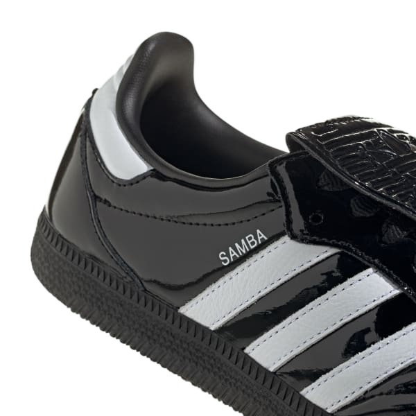 Adidas Originals Samba Lt Leather-trimmed Patent-leather Sneakers In Black