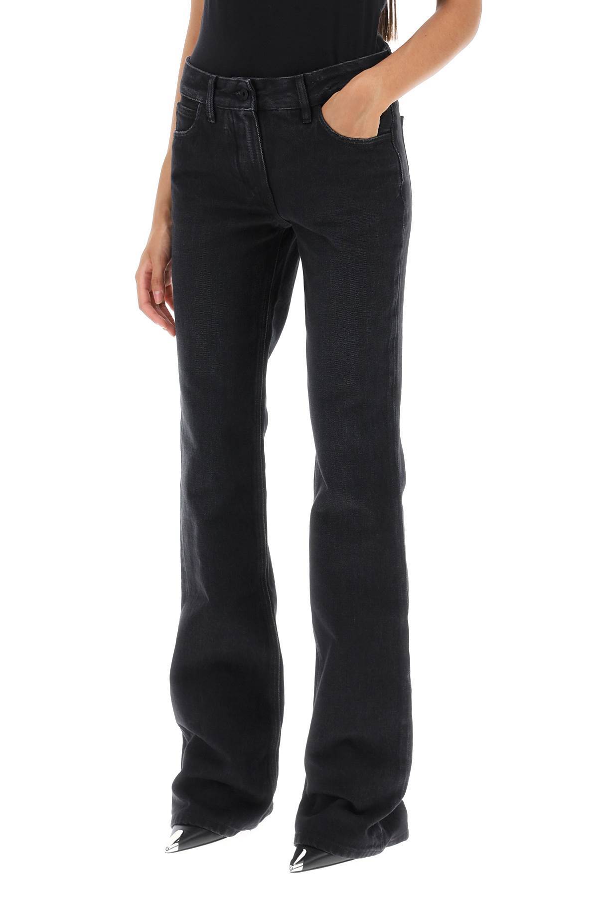 Off-white Bootcut Fit Jeans In Black